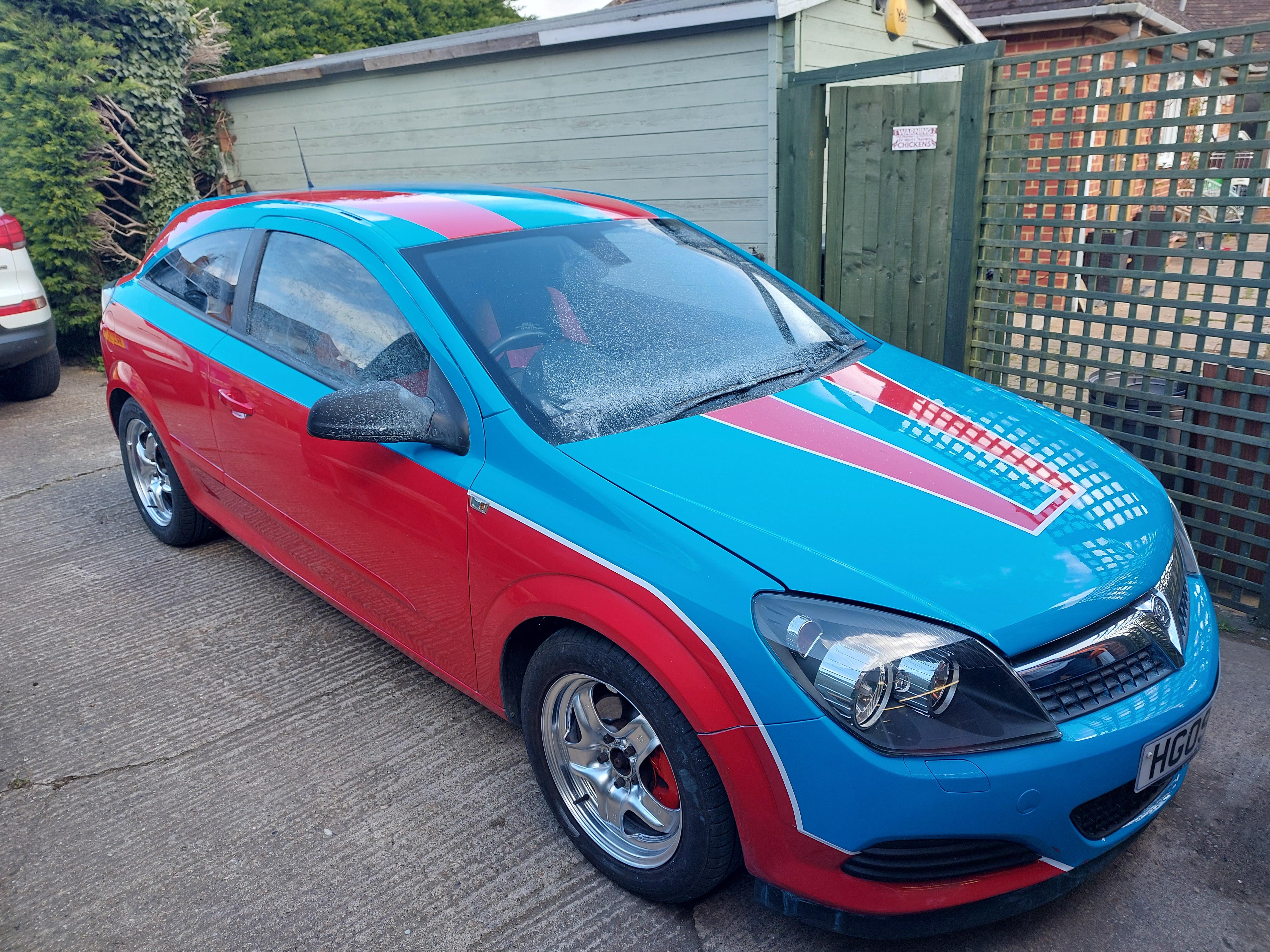 Colourful rally car from the previous Monte Carlo or Bust trip