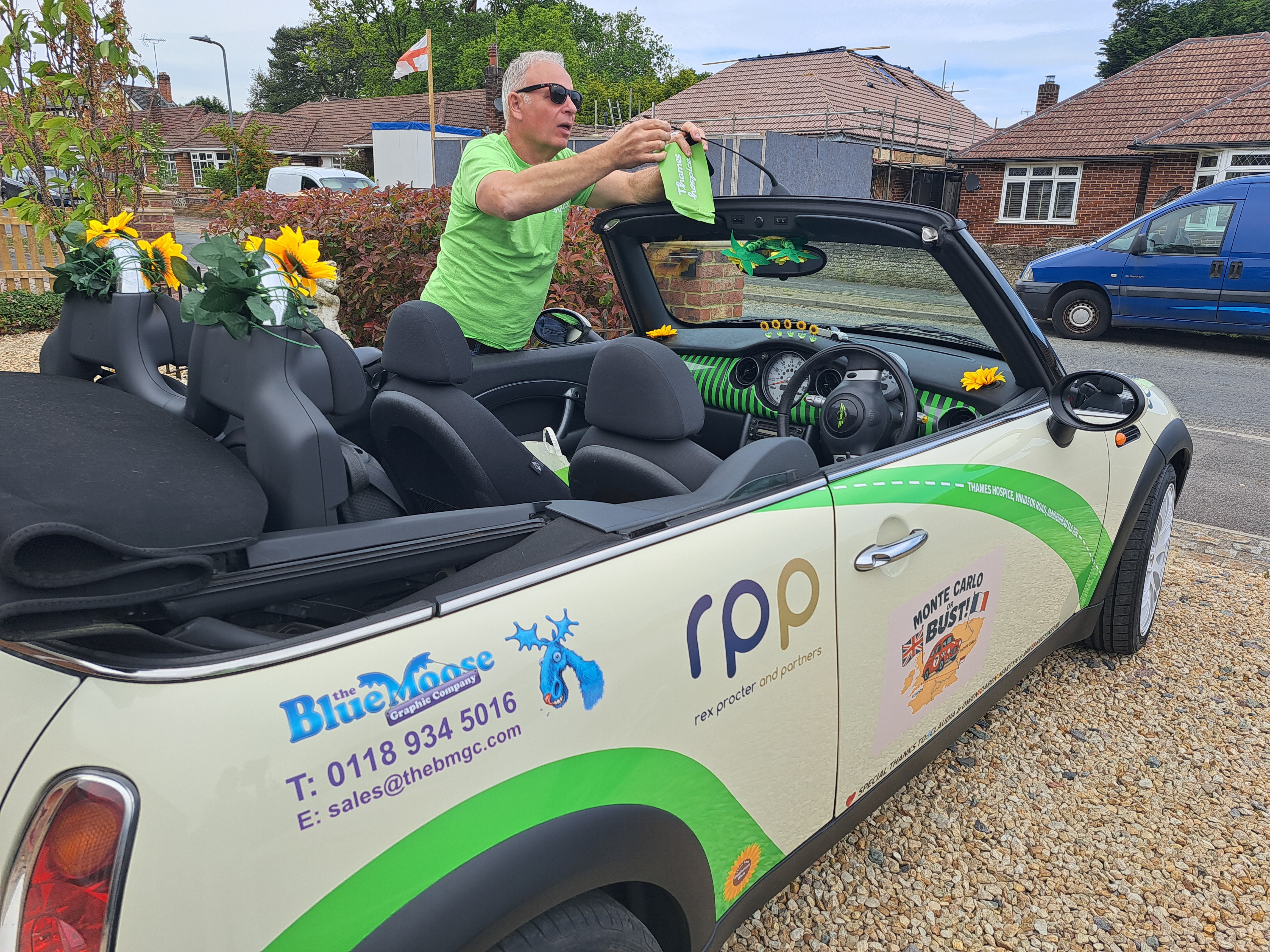 Decorated Mini convertible from the previous Monte Carlo or Bust trip